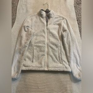 Woman’s fleece white North face jacket - size small